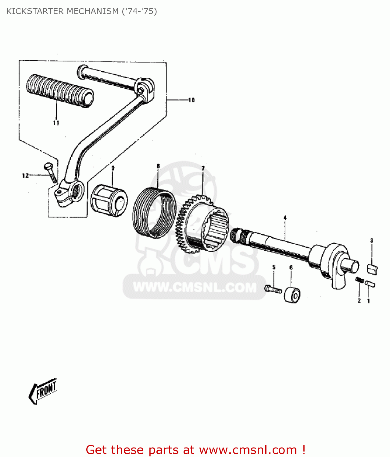 KICKSTARTER MECHANISM ('74-'75) G3SS 1969 USA CANADA