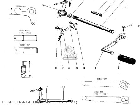 GEAR CHANGE MECHANISM ('69-'73) - G3SS 1969 USA CANADA