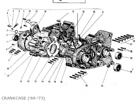 CRANKCASE ('69-'73) - G3SS 1970 USA CANADA