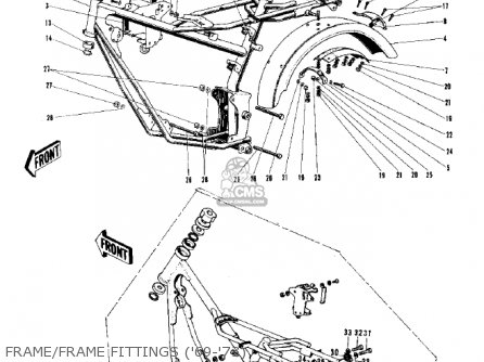 FRAME/FRAME FITTINGS ('69-'73) - G3SS 1970 USA CANADA