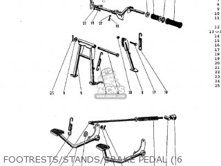 FOOTRESTS/STANDS/BRAKE PEDAL ('6 - G3SS 1970 USA CANADA