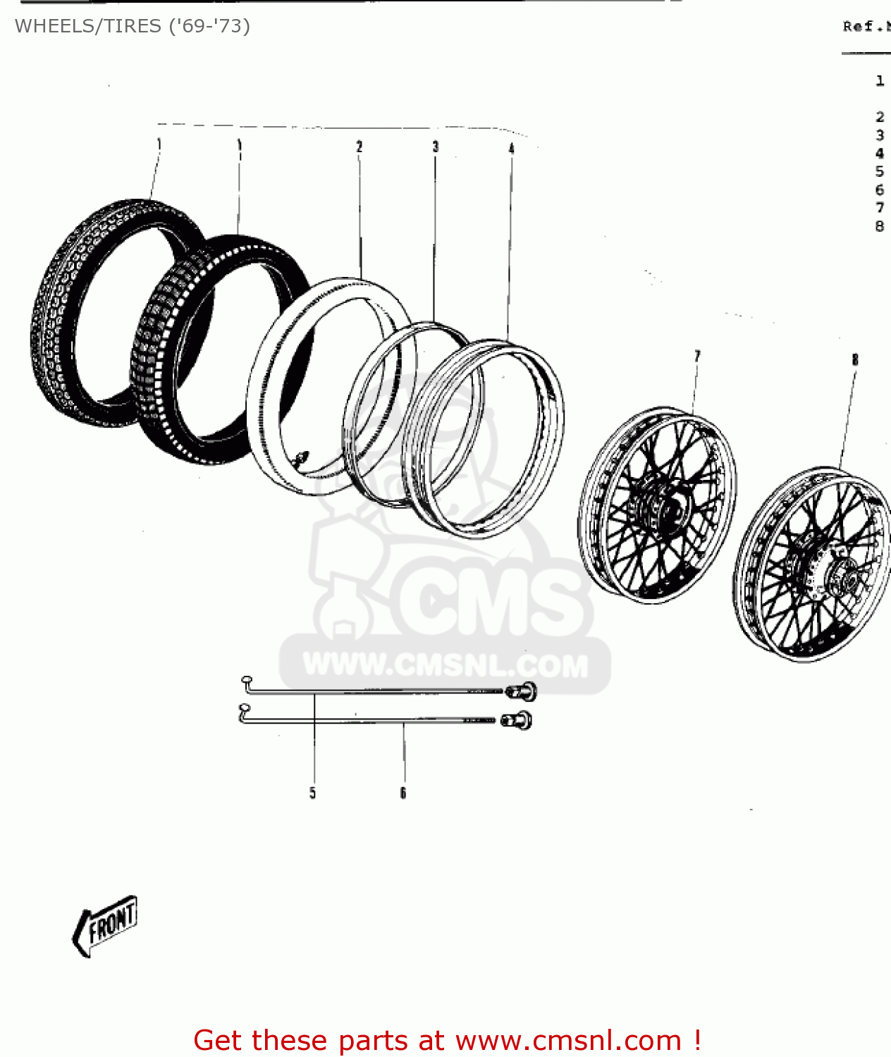 WHEELS/TIRES ('69-'73) G3SSA 1971 USA CANADA