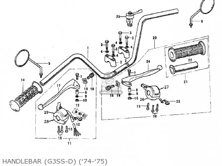 HANDLEBAR (G3SS-D) ('74-'75) - G3SSA 1971 USA CANADA