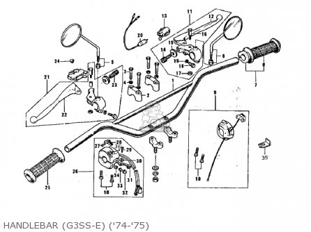 HANDLEBAR (G3SS-E) ('74-'75) - G3SSA 1971 USA CANADA