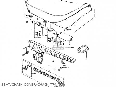 SEAT/CHAIN COVER/CHAIN ('74-'75) - G3SSB 1972 USA CANADA