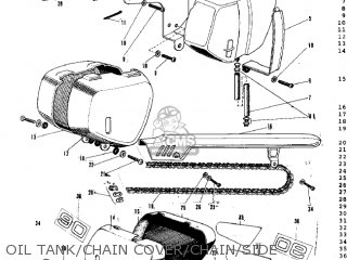 OIL TANK/CHAIN COVER/CHAIN/SIDE - G3SSB 1972 USA CANADA