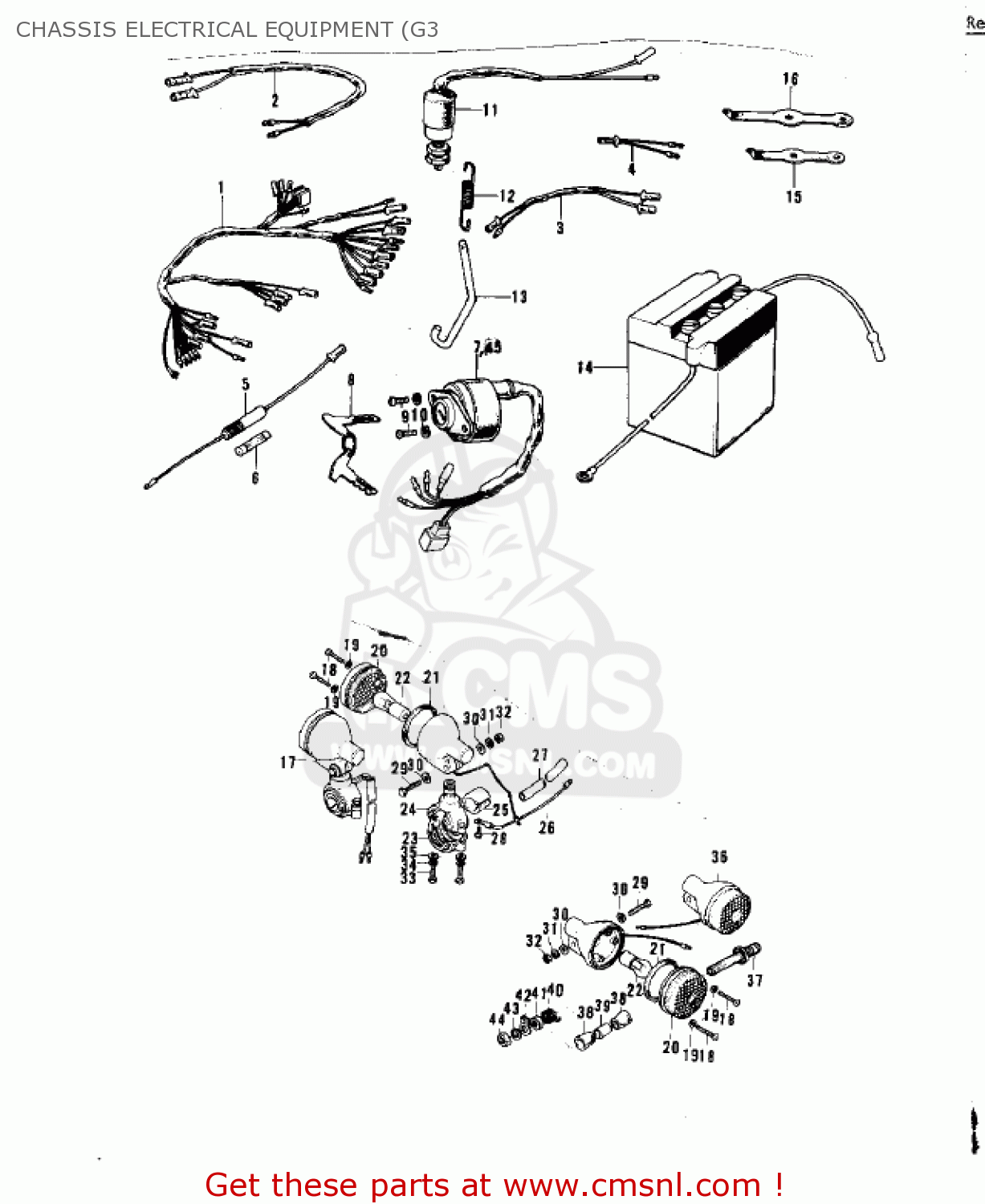 CHASSIS ELECTRICAL EQUIPMENT (G3 G3SSC 1973 USA CANADA