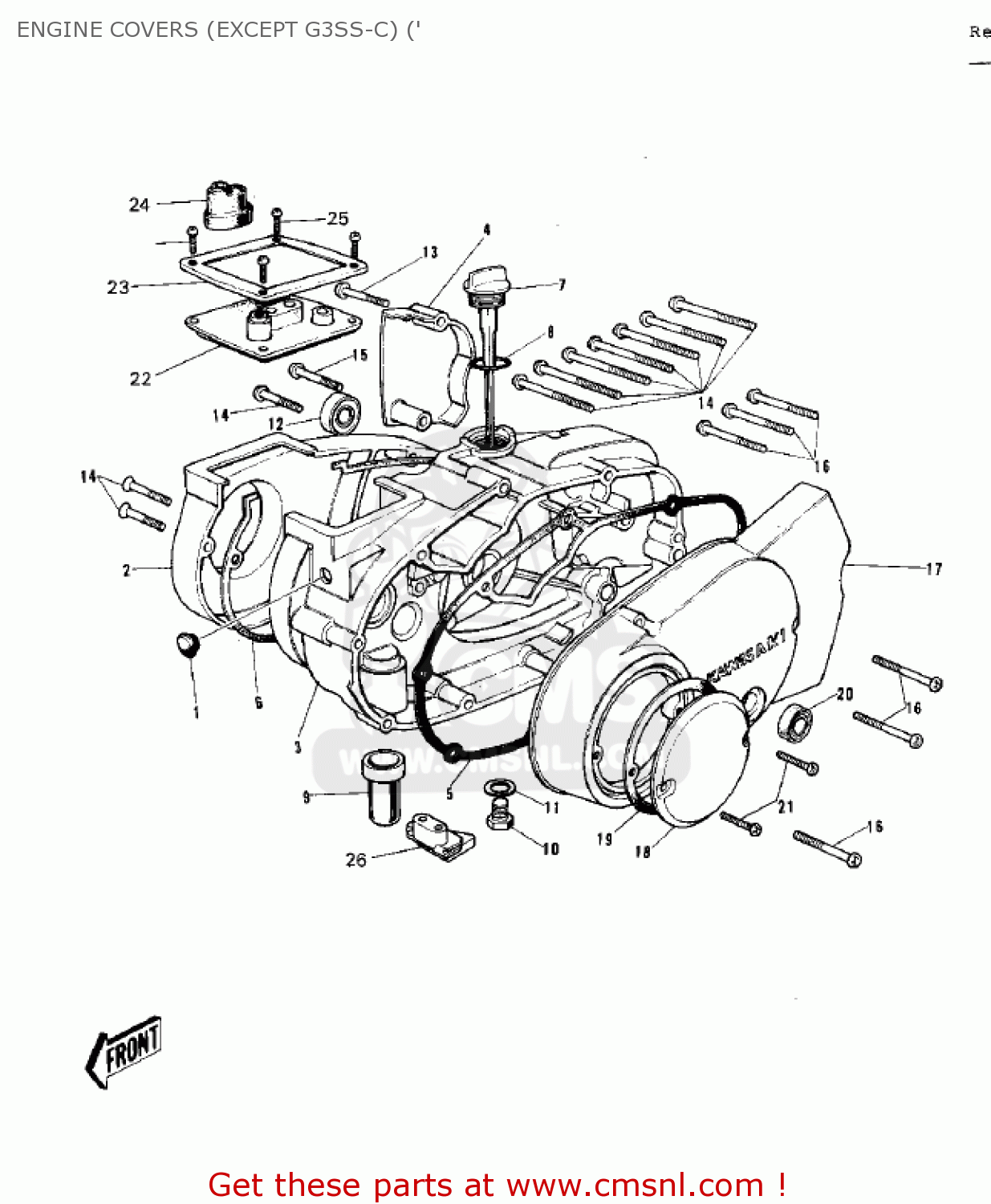 ENGINE COVERS (EXCEPT G3SS-C) (' G3SSD 1974 USA CANADA