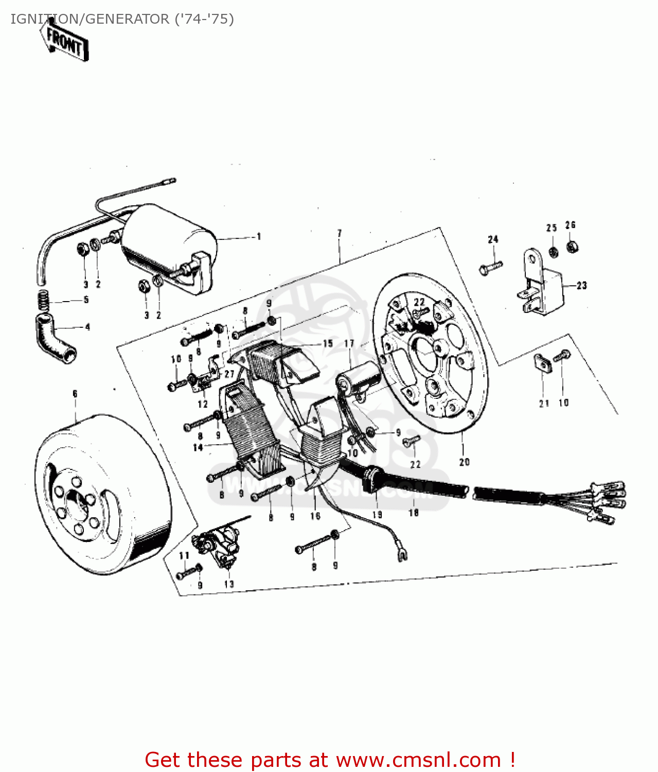 IGNITION/GENERATOR ('74-'75) G3SSD 1974 USA CANADA