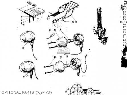 OPTIONAL PARTS ('69-'73) - G3SSD 1974 USA CANADA