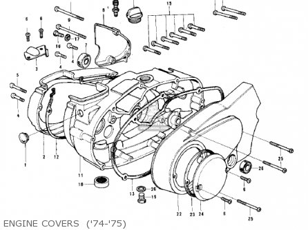 ENGINE COVERS  ('74-'75) - G3SSD 1974 USA CANADA