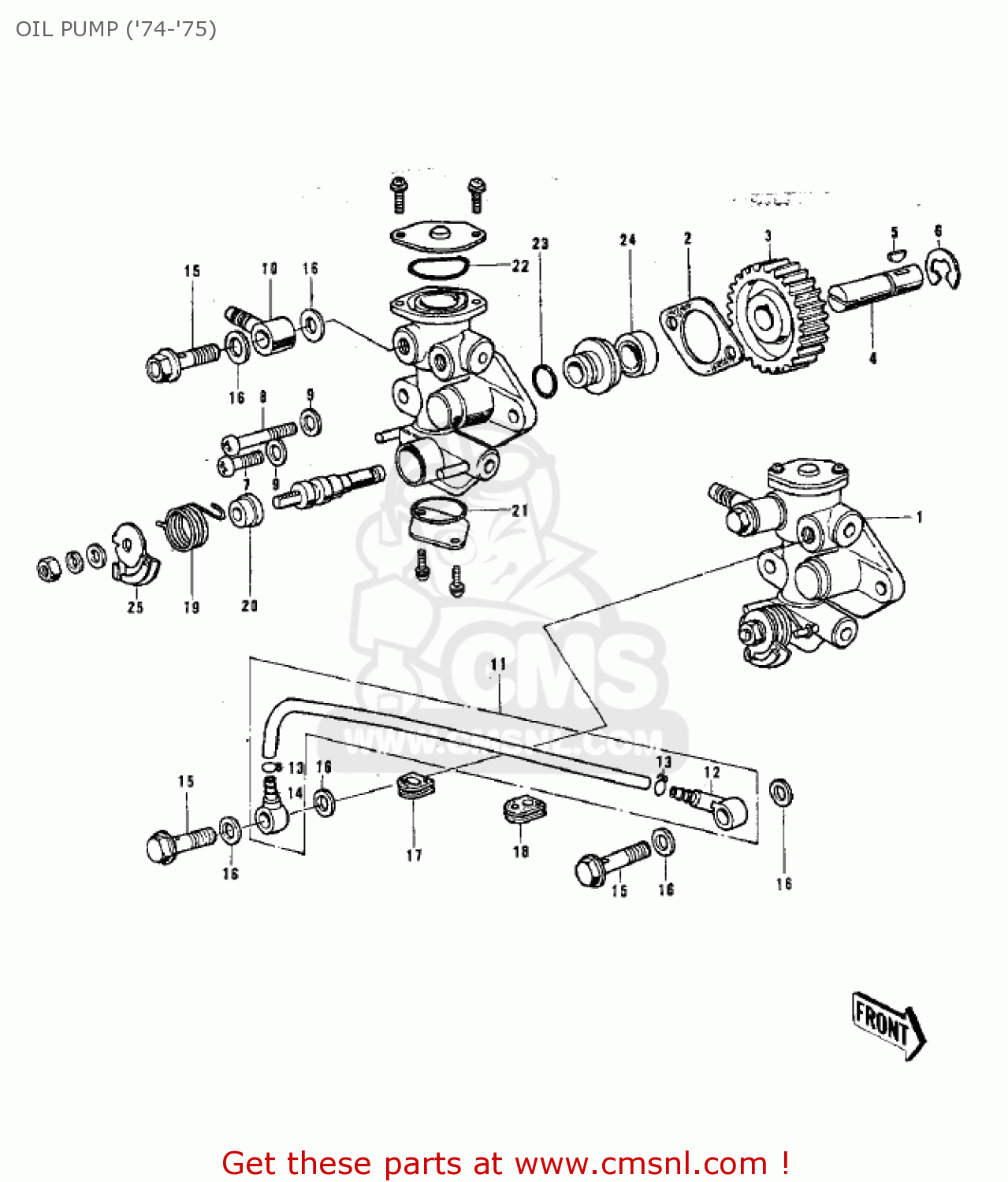 OIL PUMP ('74-'75) G3TR BUSHMASTER 1969 USA CANADA