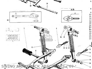 SWING ARM/SHOCK ABSORBERS ('69-' - G3TR BUSHMASTER 1969 USA CANADA