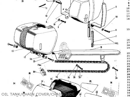 OIL TANK/CHAIN COVER/CHAIN/SIDE - G3TR BUSHMASTER 1969 USA CANADA