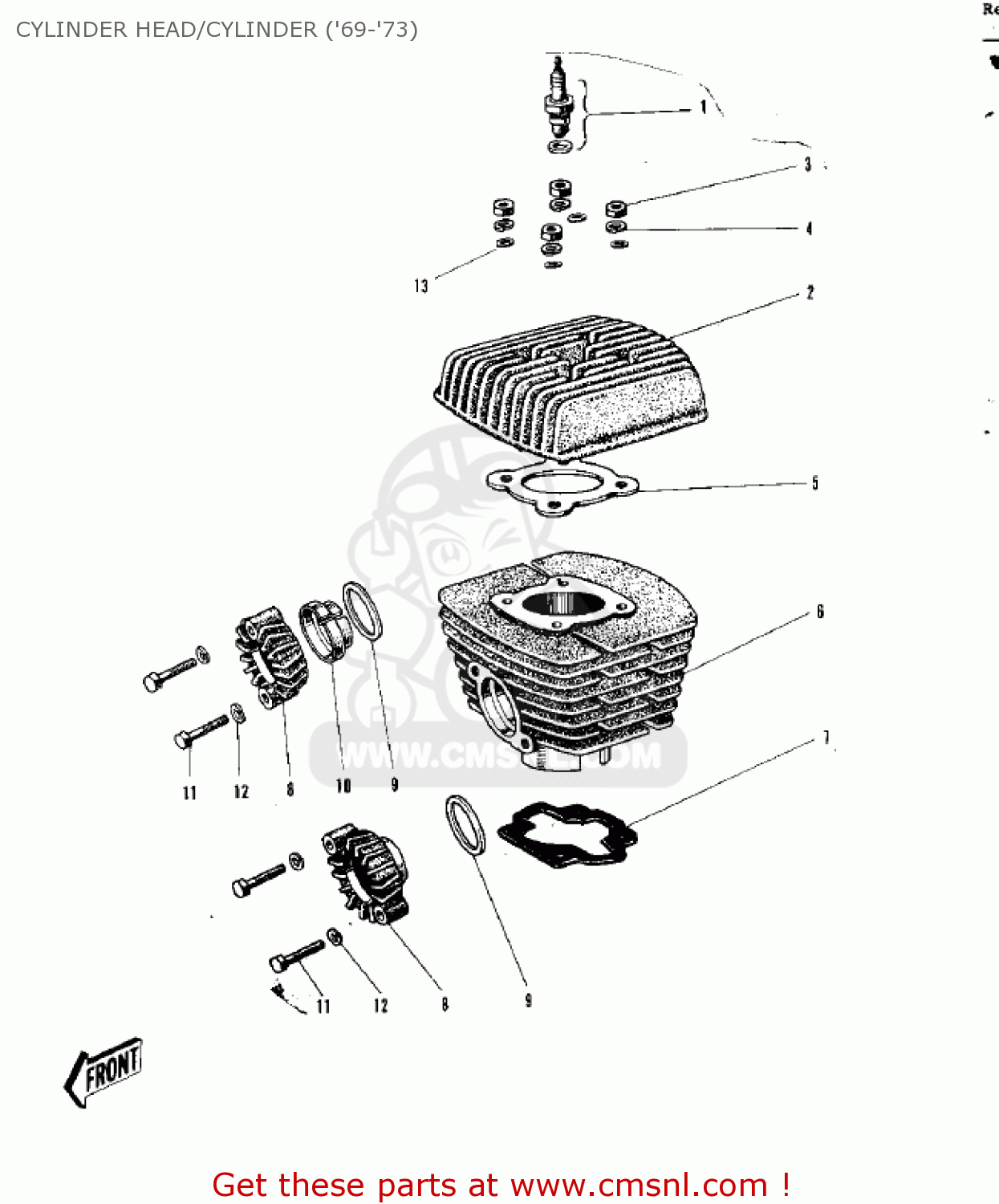 CYLINDER HEAD/CYLINDER ('69-'73) G3TR BUSHMASTER 1970 USA