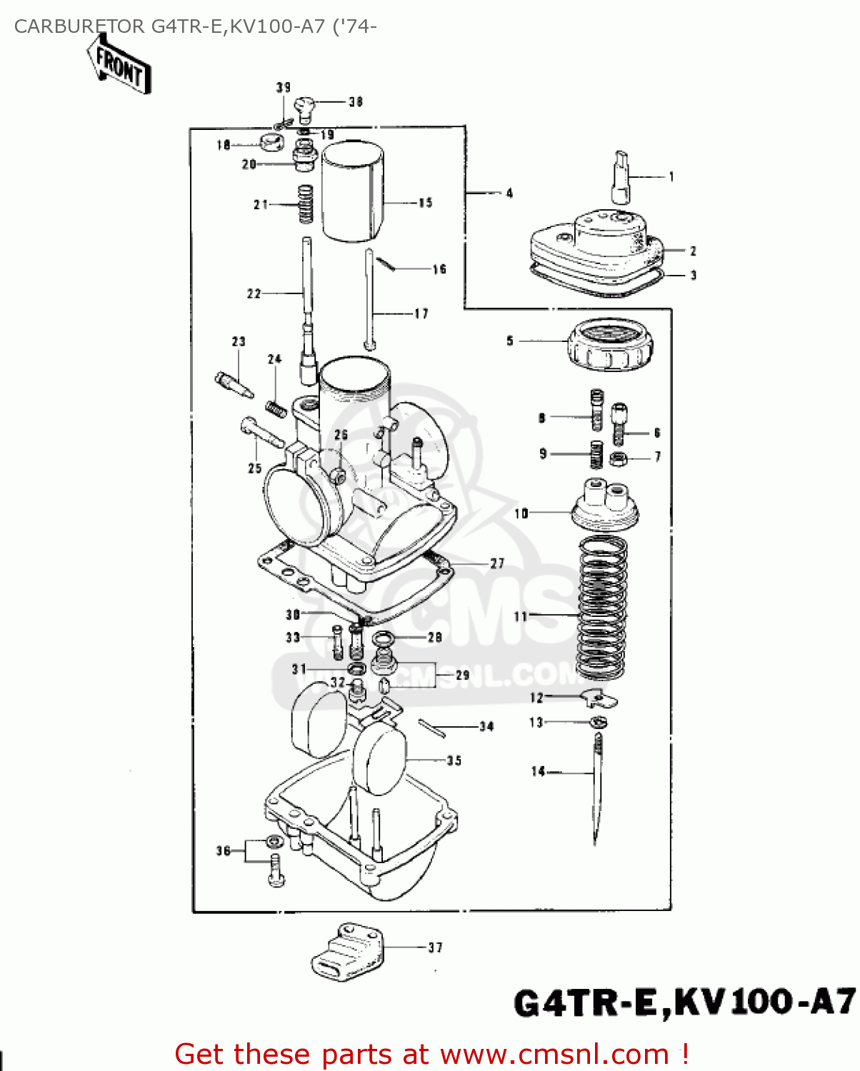 CARBURETOR G4TR-E,KV100-A7 ('74- G4TR TRAILBOSS 1970 USA CANADA / MPH