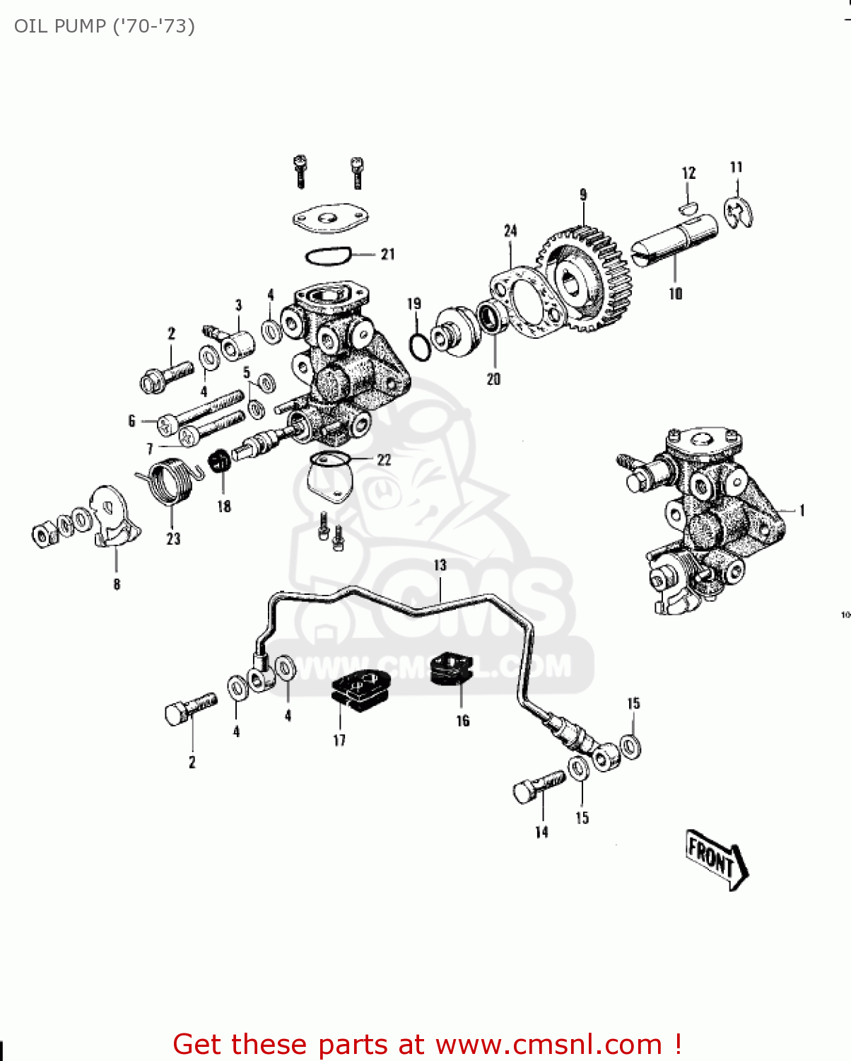 OIL PUMP ('70-'73) G4TR TRAILBOSS 1970 USA CANADA / MPH