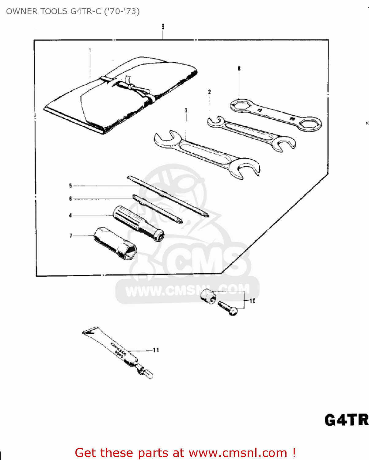 OWNER TOOLS G4TR-C ('70-'73) G4TRA 1971 USA CANADA