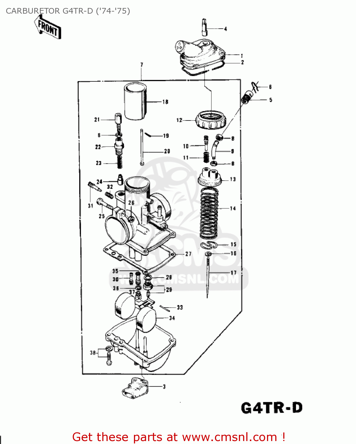 CARBURETOR G4TR-D ('74-'75) G4TRA 1971 USA CANADA