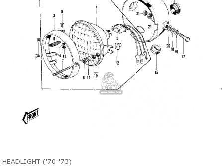 HEADLIGHT ('70-'73) - G4TRA 1971 USA CANADA