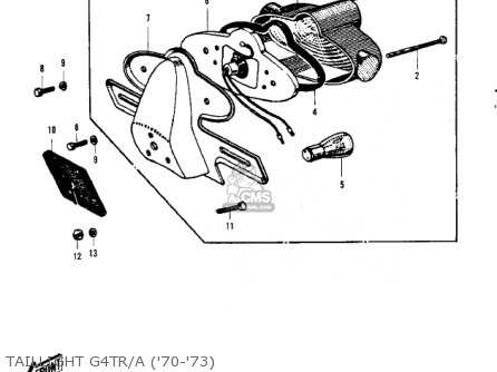 TAILLIGHT G4TR/A ('70-'73) - G4TRA 1971 USA CANADA
