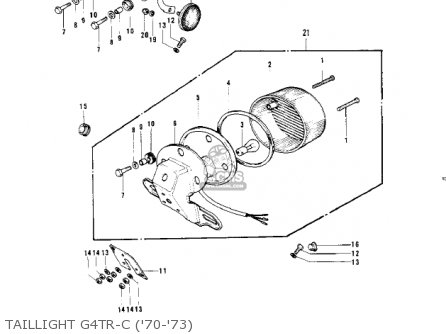 TAILLIGHT G4TR-C ('70-'73) - G4TRB 1972 USA CANADA