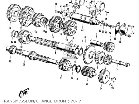 TRANSMISSION/CHANGE DRUM ('70-'7 - G4TRB 1972 USA CANADA
