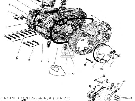 ENGINE COVERS G4TR/A ('70-'73) - G4TRB 1972 USA CANADA