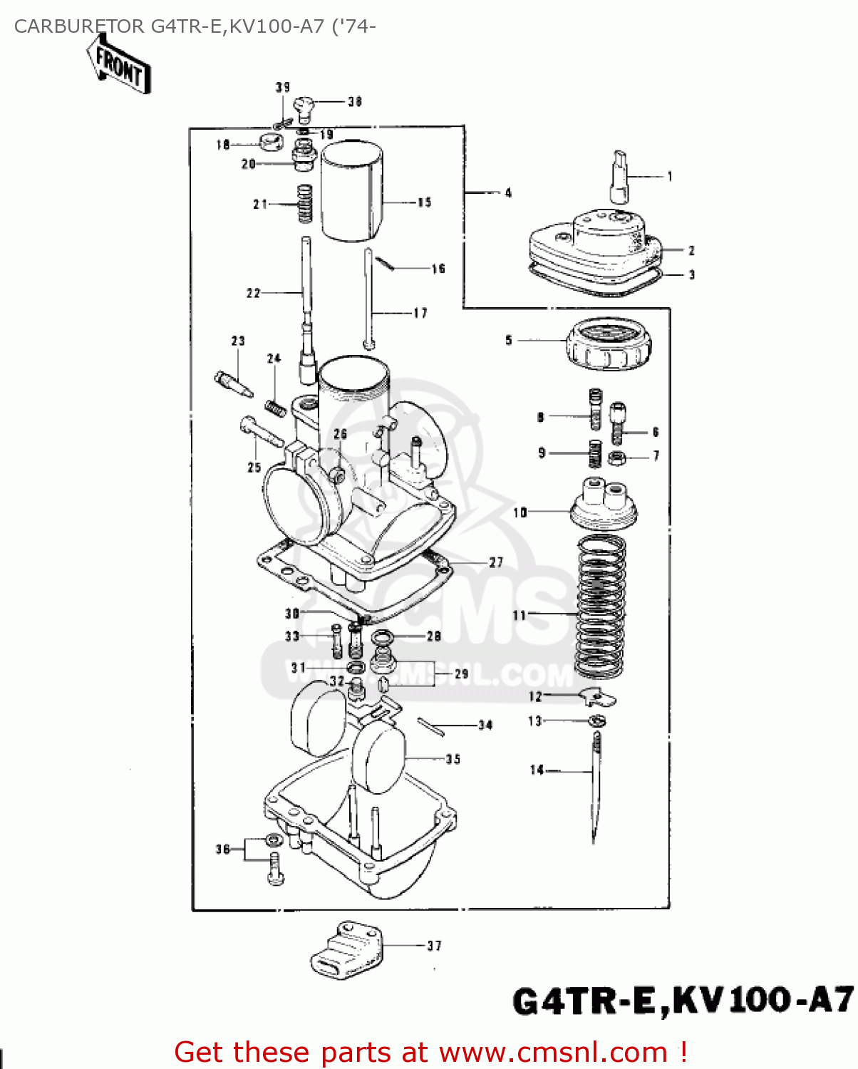 CARBURETOR G4TR-E,KV100-A7 ('74- G4TRC 1973 USA CANADA