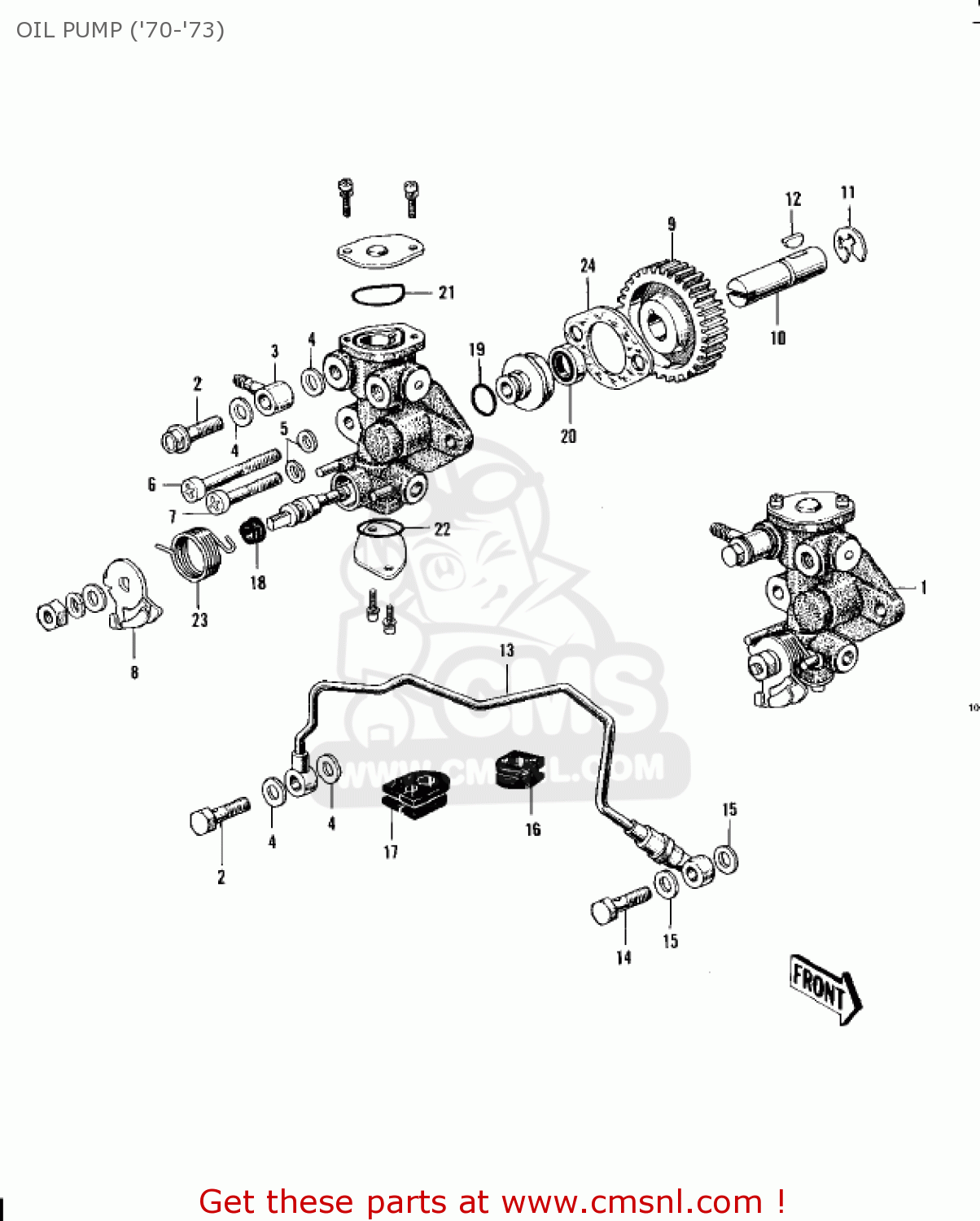 OIL PUMP ('70-'73) G4TRC 1973 USA CANADA