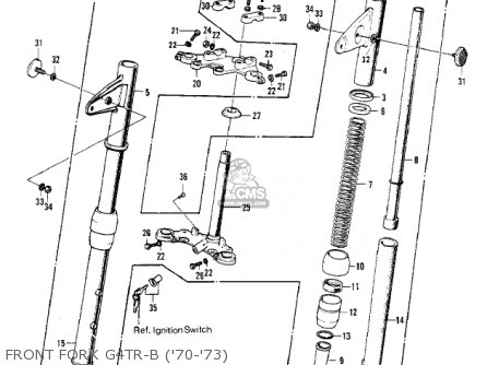 FRONT FORK G4TR-B ('70-'73) - G4TRC 1973 USA CANADA