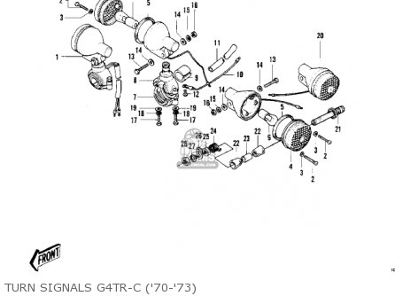 TURN SIGNALS G4TR-C ('70-'73) - G4TRC 1973 USA CANADA