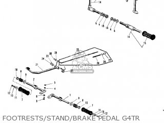 FOOTRESTS/STAND/BRAKE PEDAL G4TR - G4TRC 1973 USA CANADA