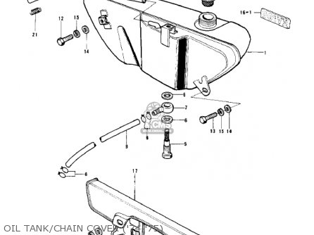 OIL TANK/CHAIN COVER ('74-'75) - G4TRC 1973 USA CANADA