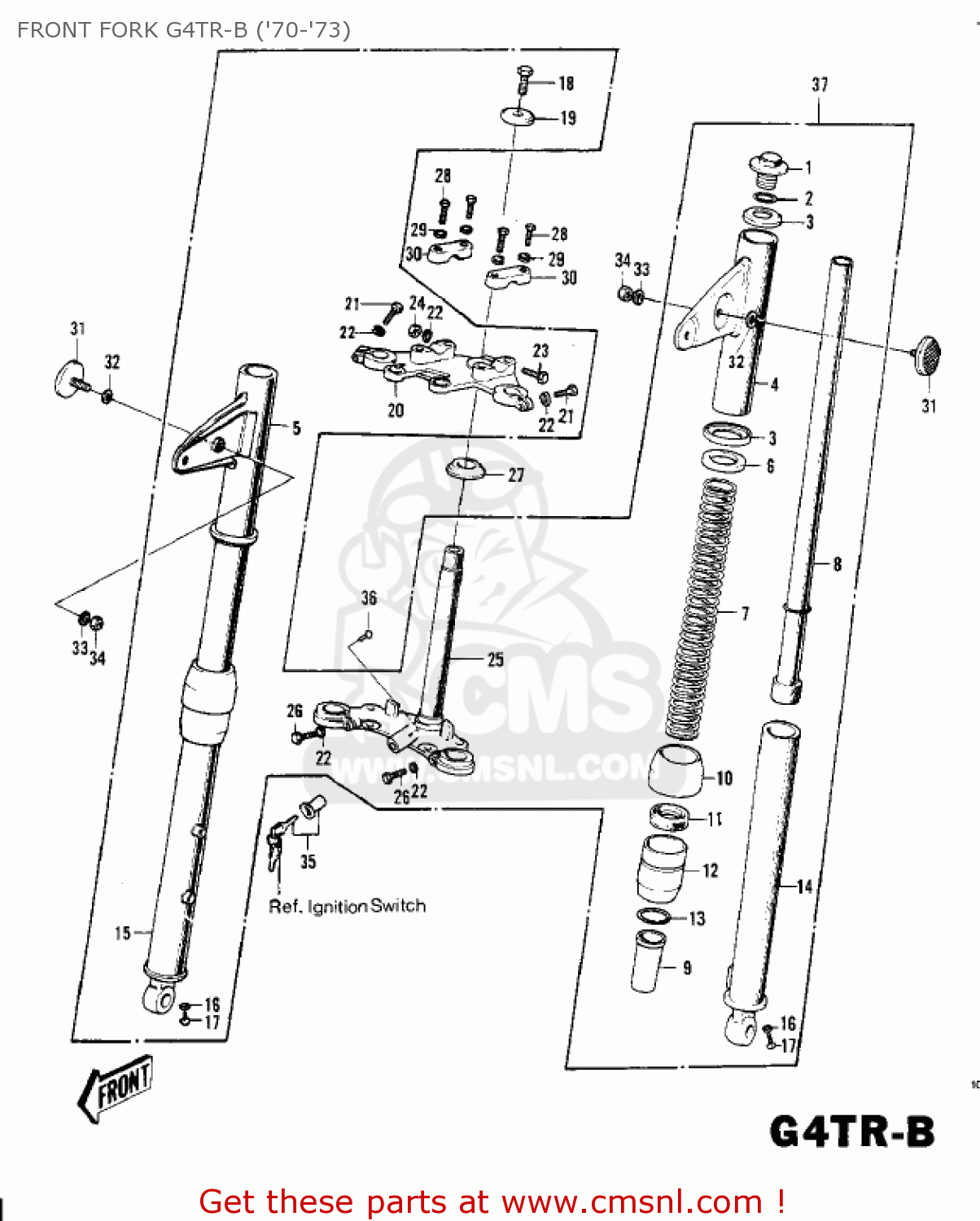 FRONT FORK G4TR-B ('70-'73) G4TRD 1974 USA