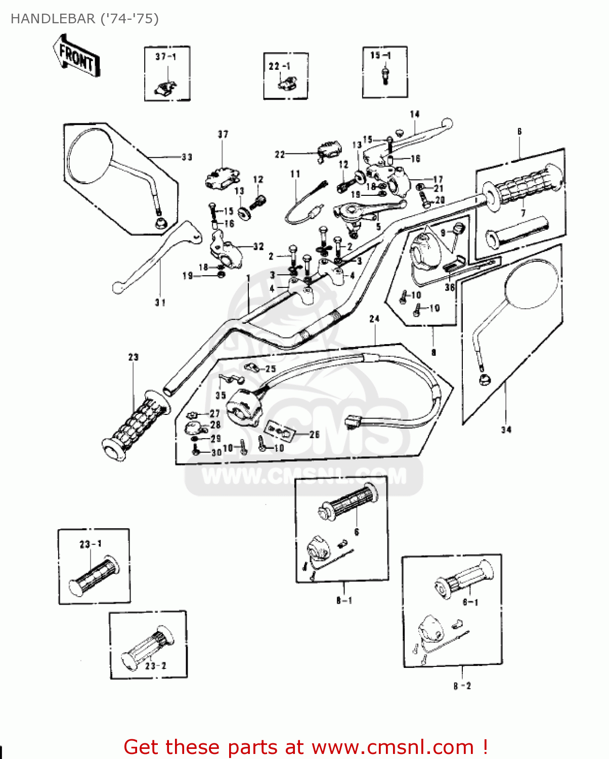HANDLEBAR ('74-'75) G4TRD 1974 USA