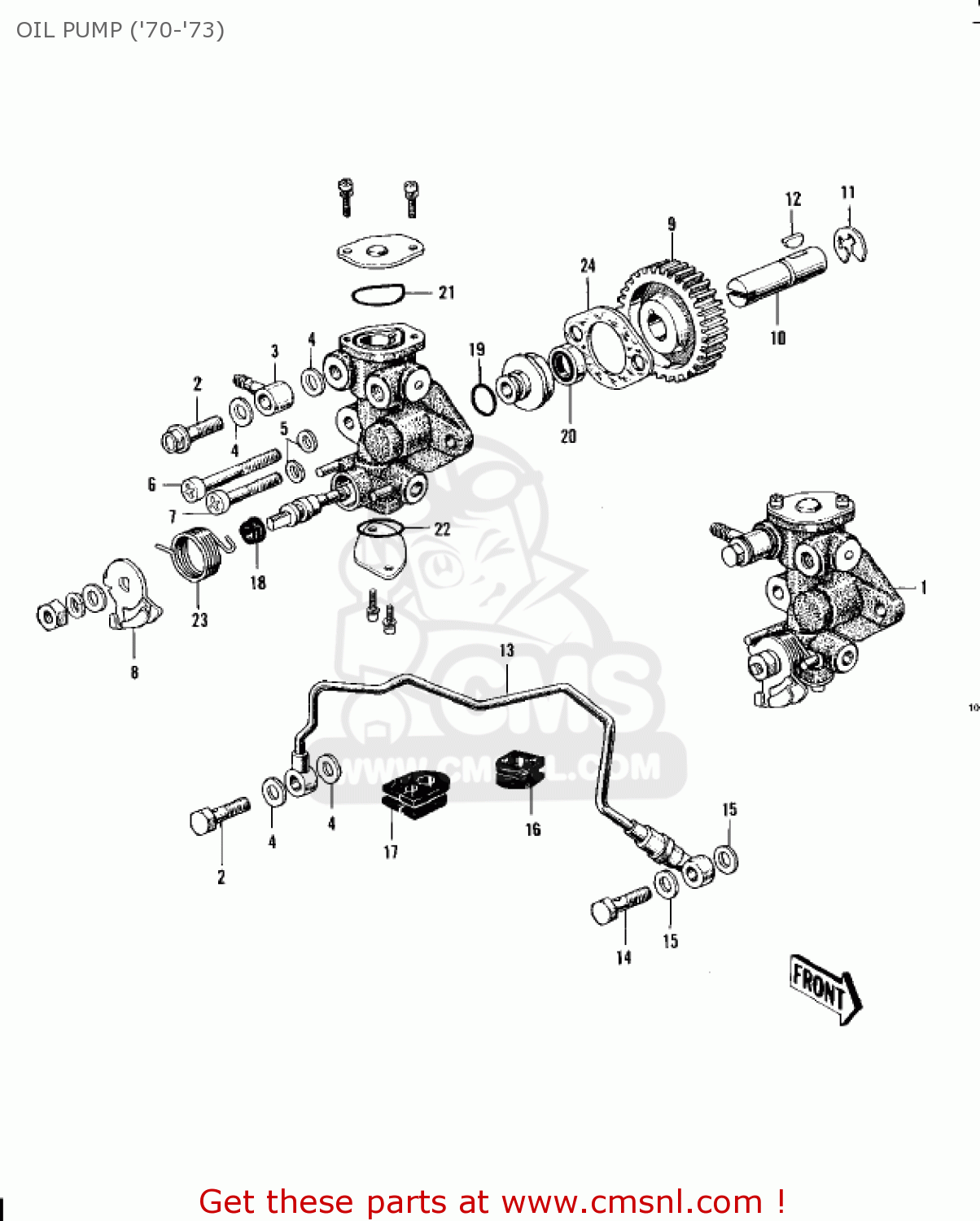 OIL PUMP ('70-'73) G4TRD 1974 USA