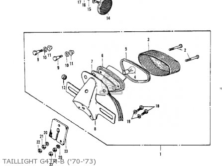 TAILLIGHT G4TR-B ('70-'73) - G4TRD 1974 USA