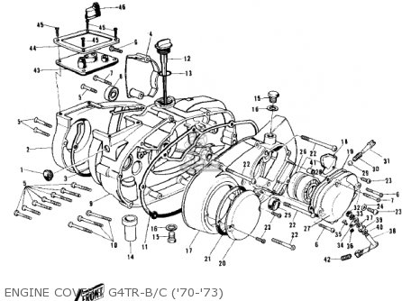 ENGINE COVERS G4TR-B/C ('70-'73) - G4TRD 1974 USA
