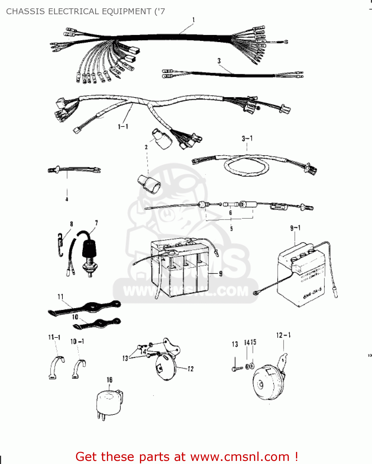 CHASSIS ELECTRICAL EQUIPMENT ('7 G4TRE 1975 USA CALIFORNIA