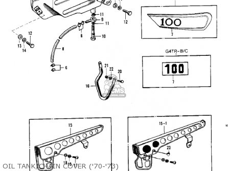 OIL TANK/CHAIN COVER ('70-'73) - G4TRE 1975 USA CALIFORNIA