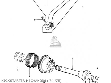 KICKSTARTER MECHANISM ('74-'75) - G4TRE 1975 USA CALIFORNIA