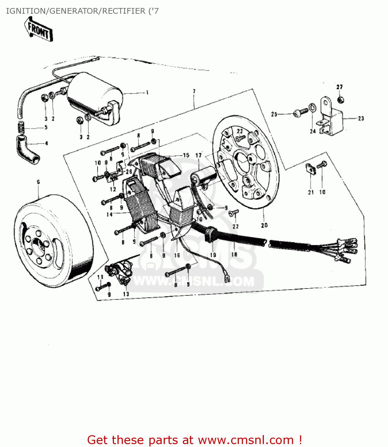 IGNITION/GENERATOR/RECTIFIER ('7 G5 1972 CANADA