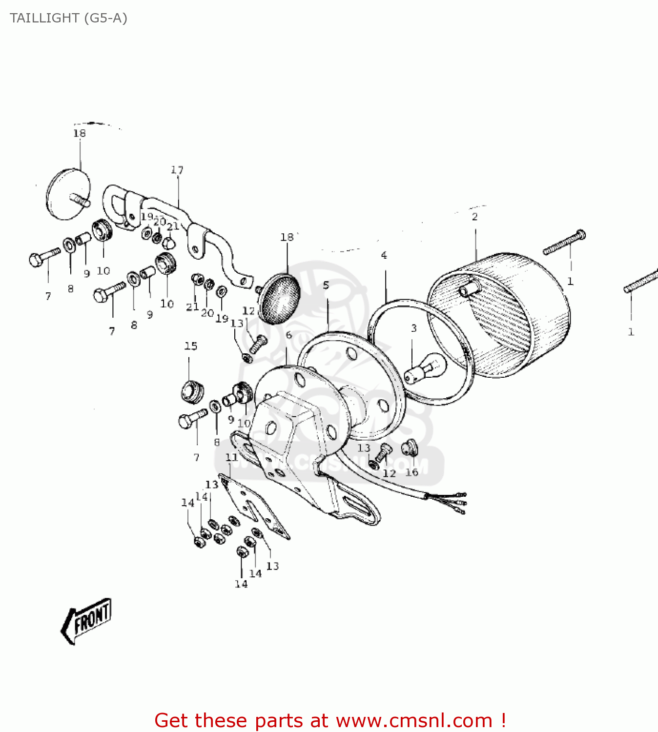 TAILLIGHT (G5-A) G5 1972 CANADA