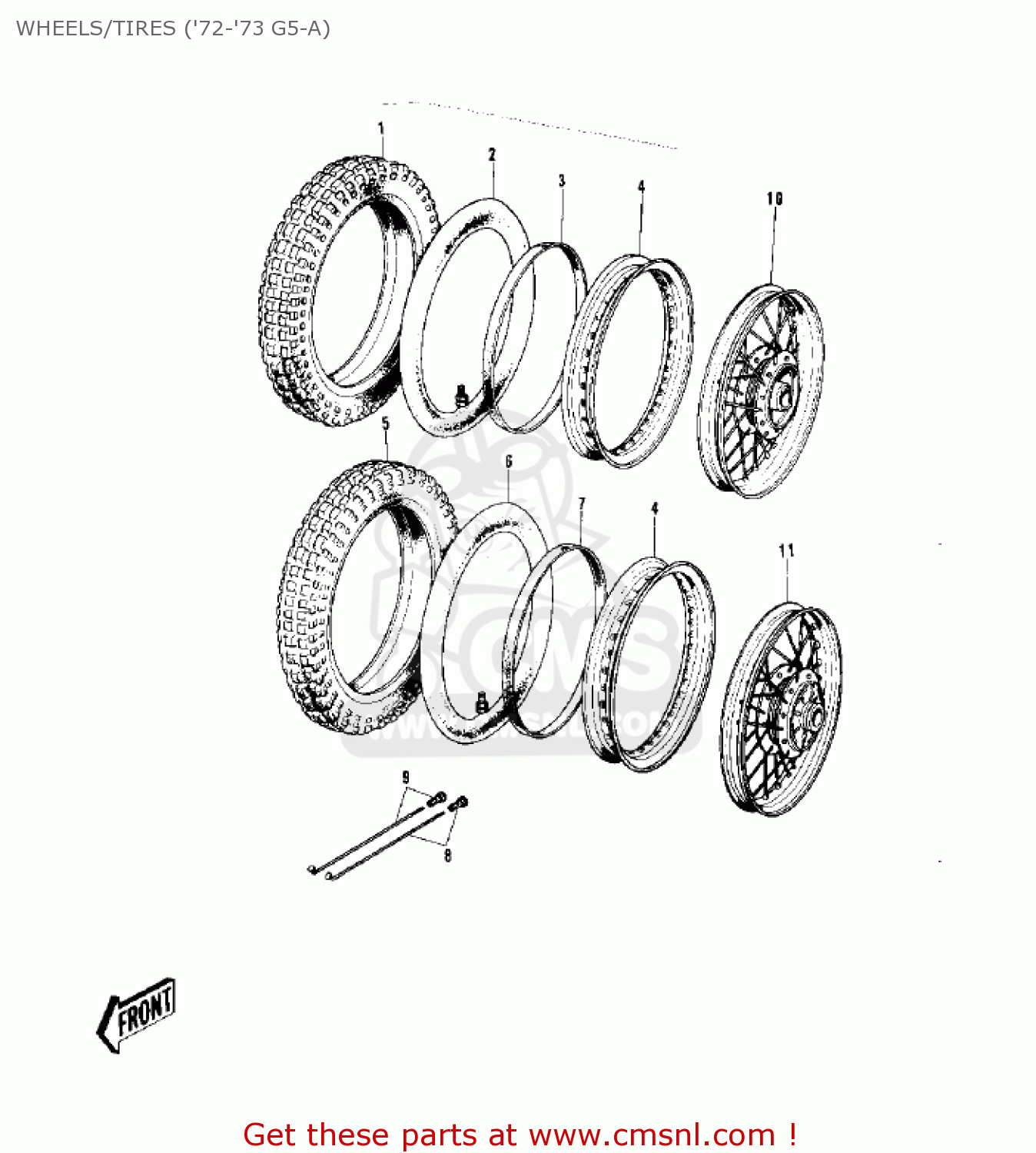 WHEELS/TIRES ('72-'73 G5-A) G5 1972 CANADA