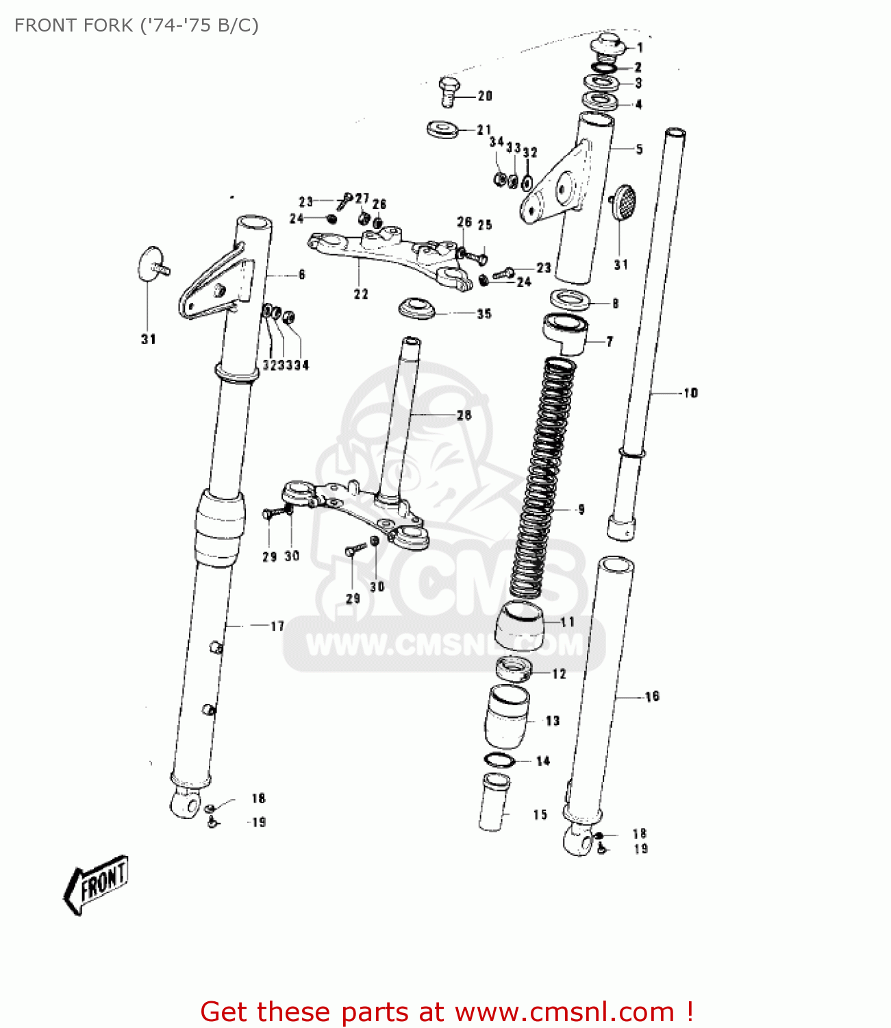 FRONT FORK ('74-'75 B/C) G5 1972 CANADA