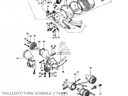 TAILLIGHT/TURN SIGNALS ('74-'75 - G5 1972 CANADA