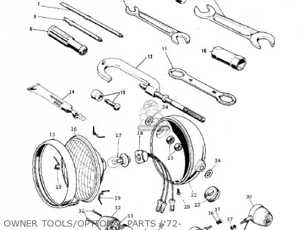 OWNER TOOLS/OPTIONAL PARTS ('72- - G5 1972 CANADA