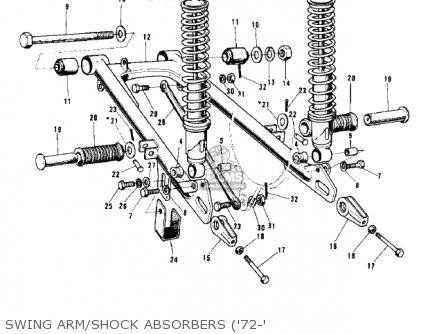 SWING ARM/SHOCK ABSORBERS ('72-' - G5 1972 CANADA