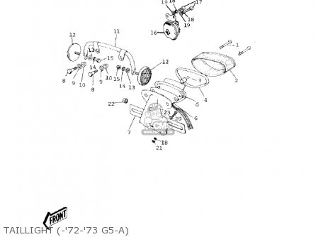 TAILLIGHT (-'72-'73 G5-A) - G5 1972 CANADA
